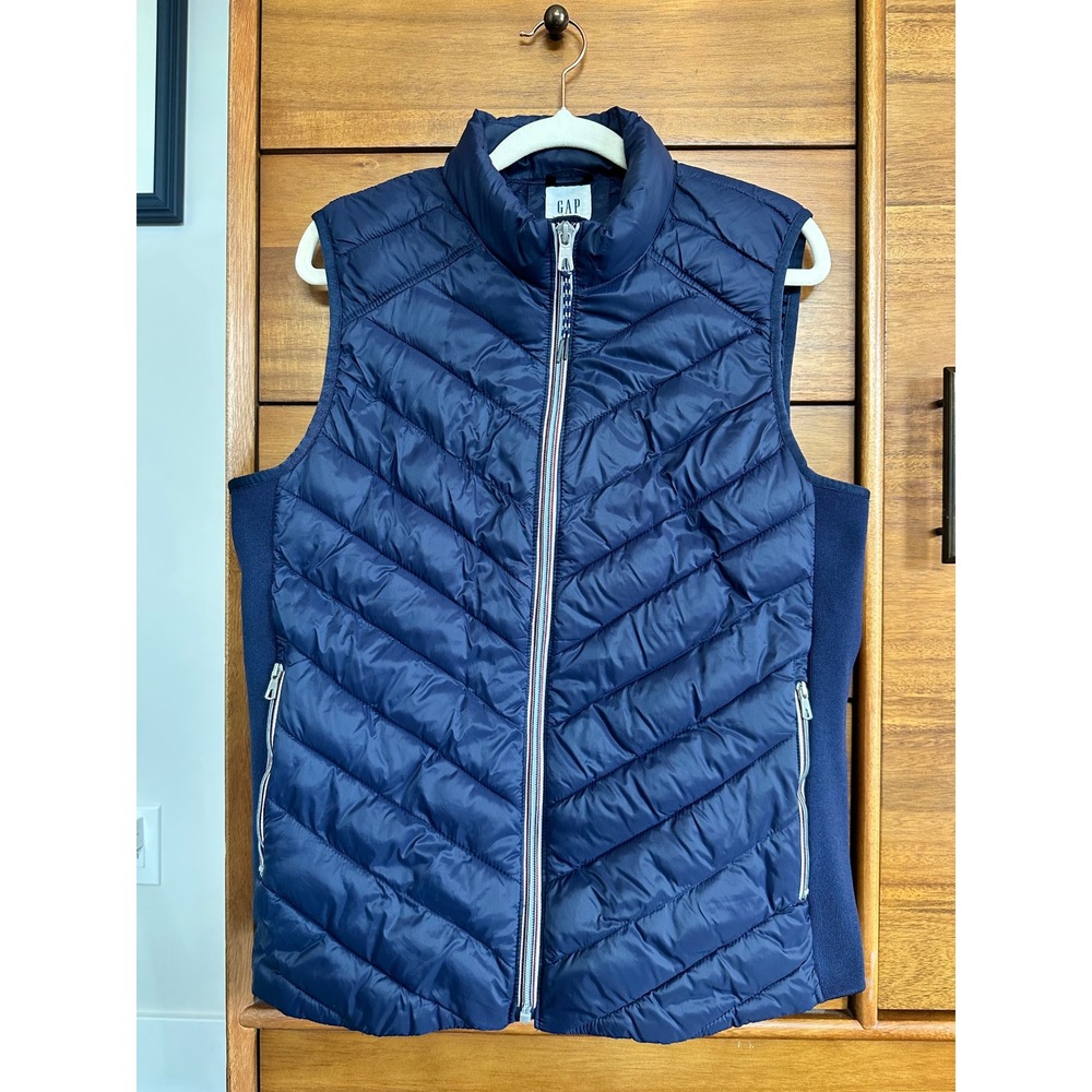 Gap Puffer Vest Large Navy Blue Excellent